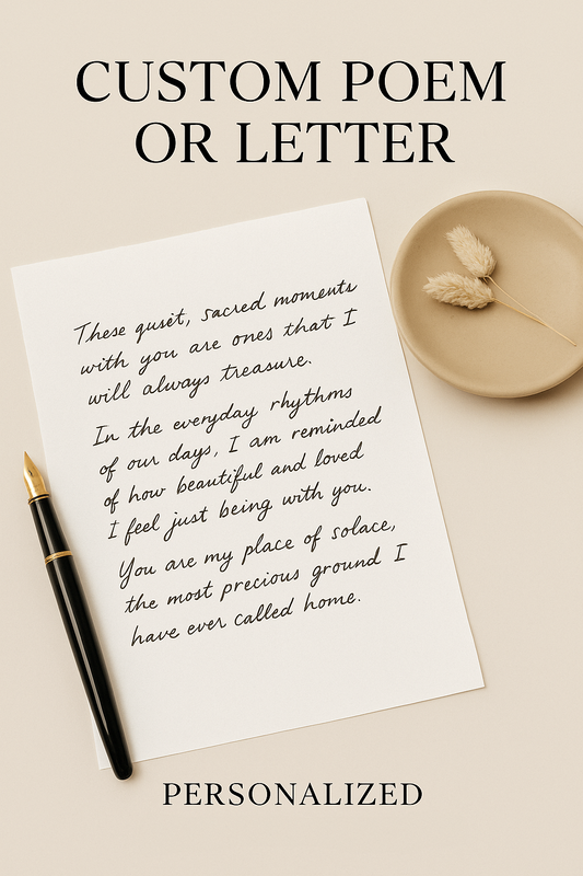 Custom Poem or Letter – Personalized Writing Keepsake (Digital PDF)